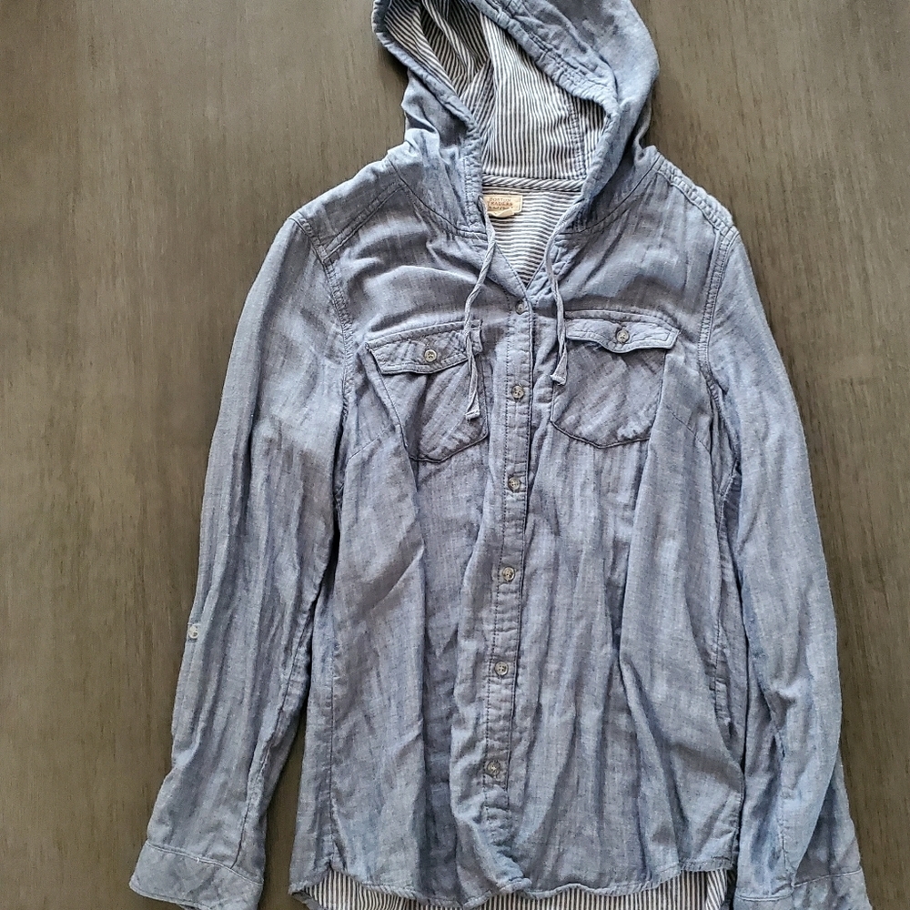 Boston Traders Womens Chambray button down shacket Size Large